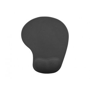Exbom MP-AU2319A Mouse Pad com Apoio de Pulso Preto, Superfície em Tecido Lavável, Base Antiderrapante e Apoio Ergonômico em Silicone, 23 cm x 19 cm